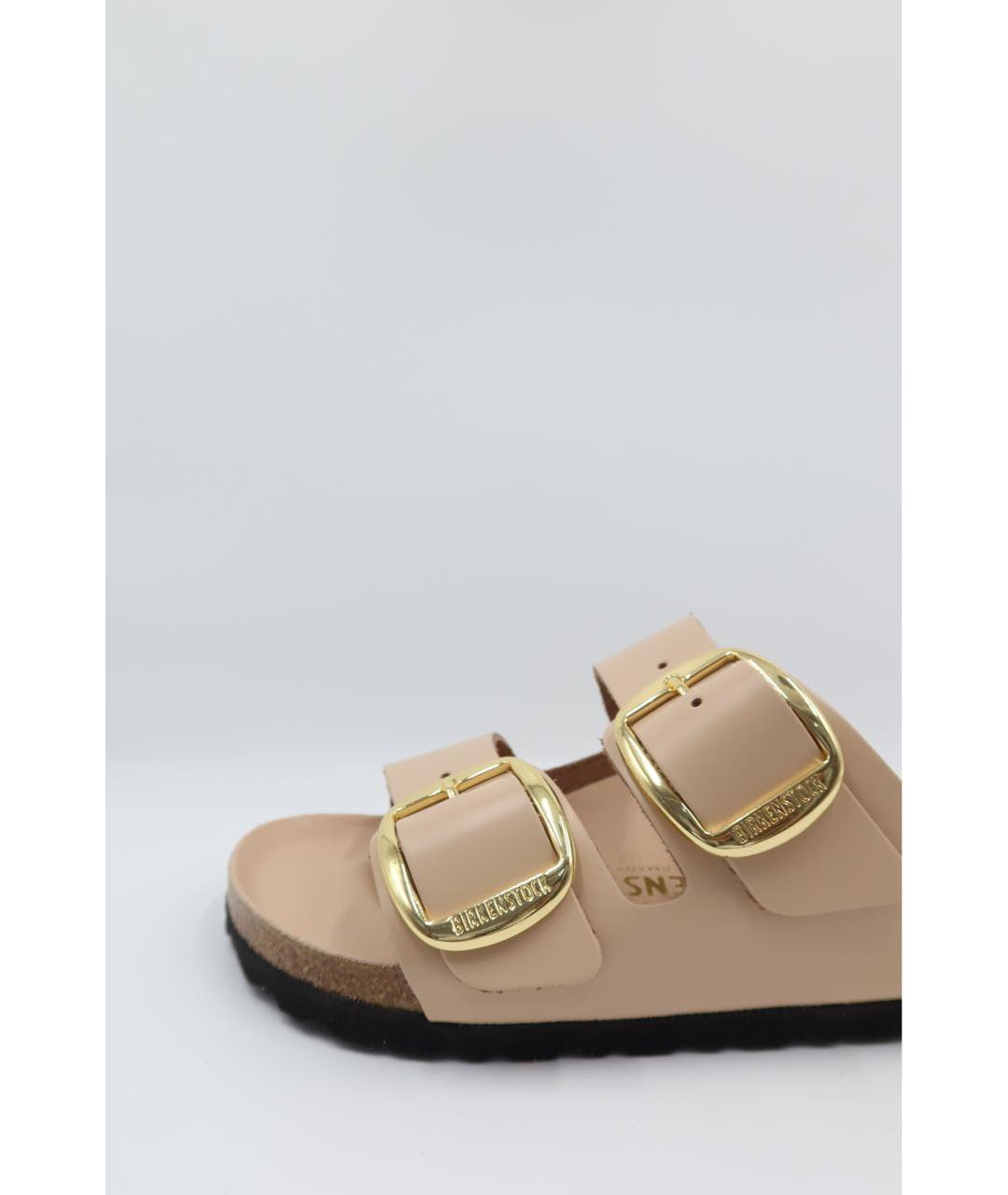 BIRKENSTOCK Бежевые кожаные сандалии, фото 2