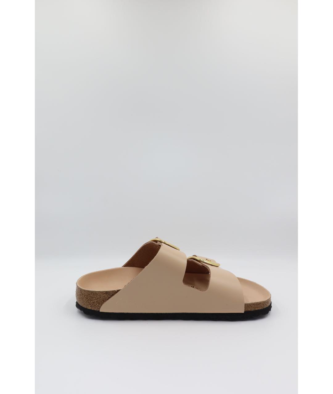 BIRKENSTOCK Бежевые кожаные сандалии, фото 3