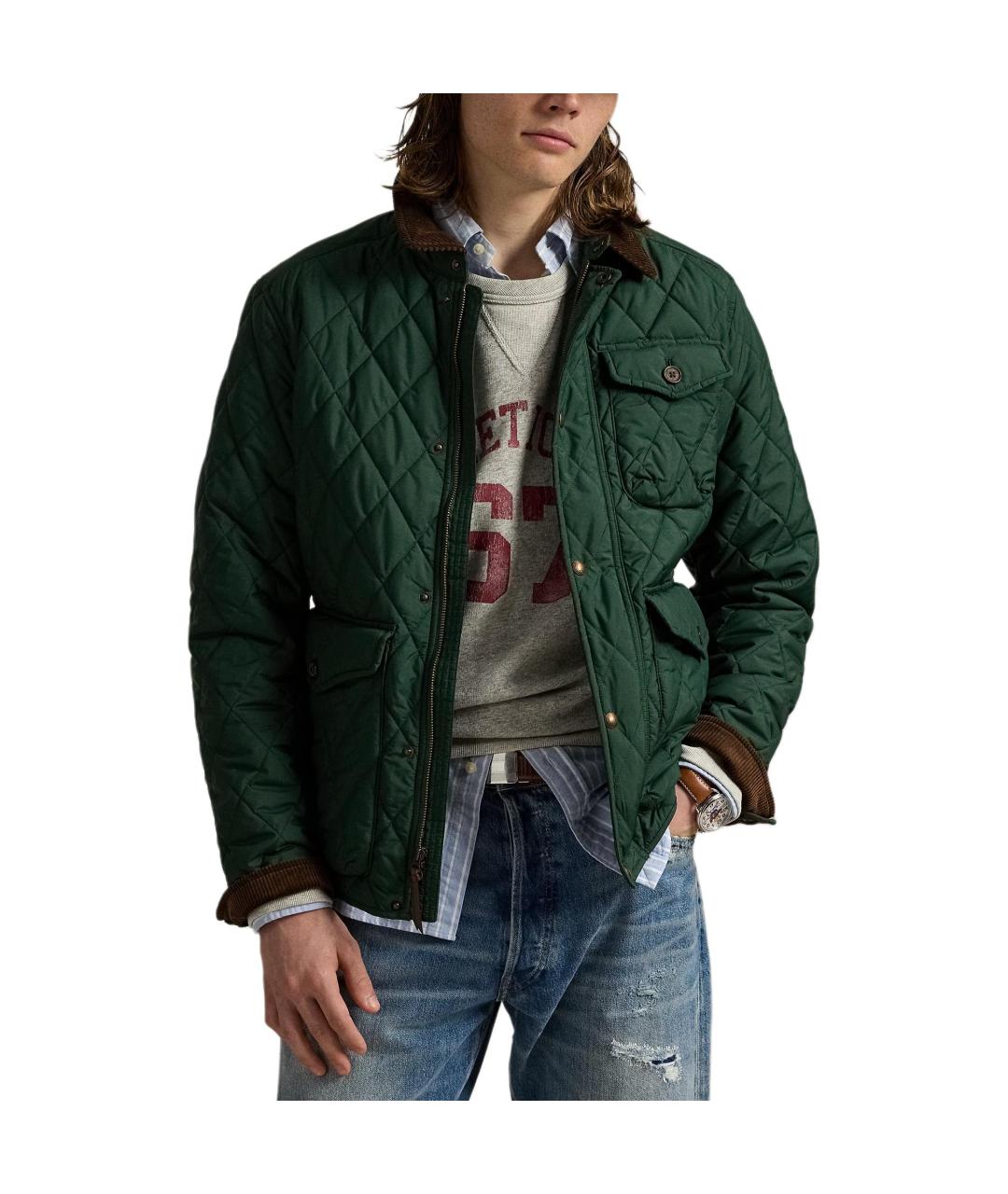 POLO RALPH LAUREN Зеленый пуховик, фото 2