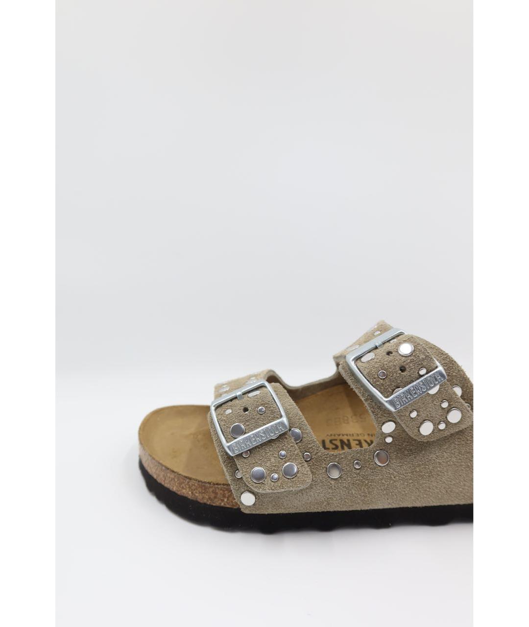 BIRKENSTOCK Бежевые замшевые сандалии, фото 2