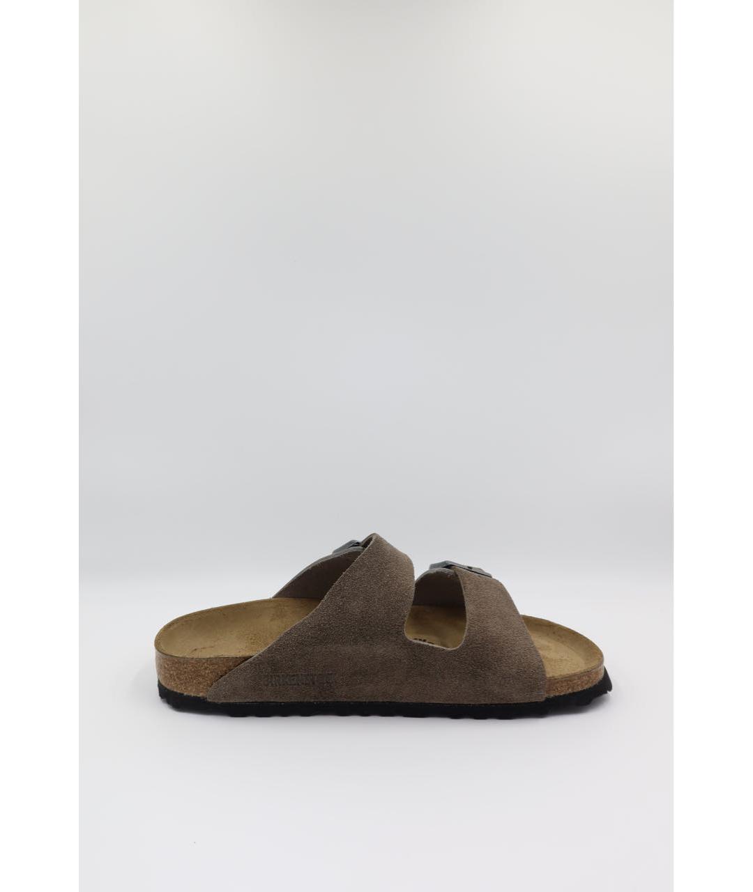 BIRKENSTOCK Серые кожаные сандалии, фото 3