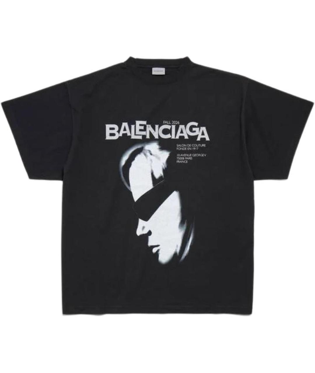 BALENCIAGA Черная футболка, фото 1
