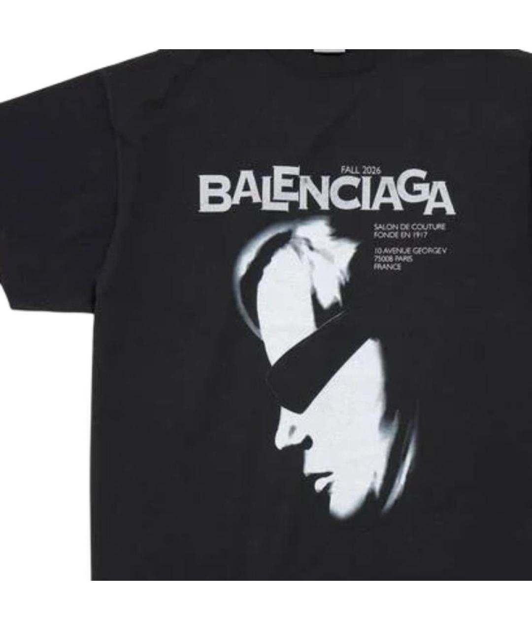 BALENCIAGA Черная футболка, фото 3