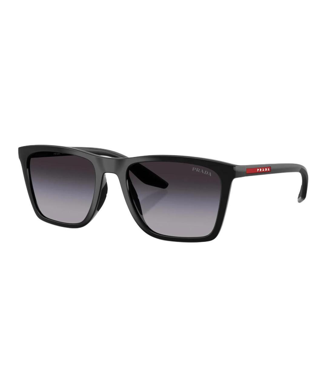 PRADA Черные пластиковые солнцезащитные очки, фото 1