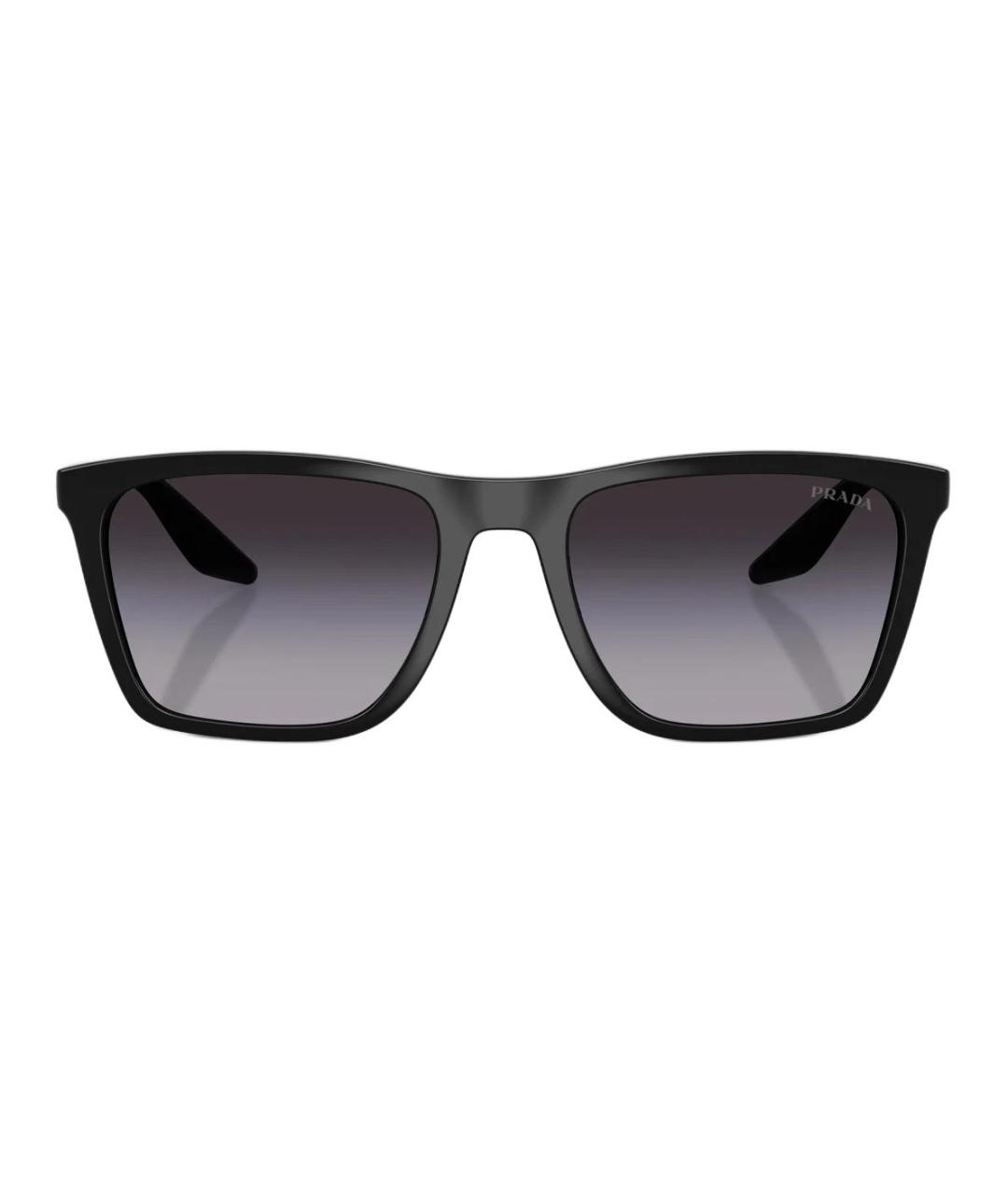 PRADA Черные пластиковые солнцезащитные очки, фото 2