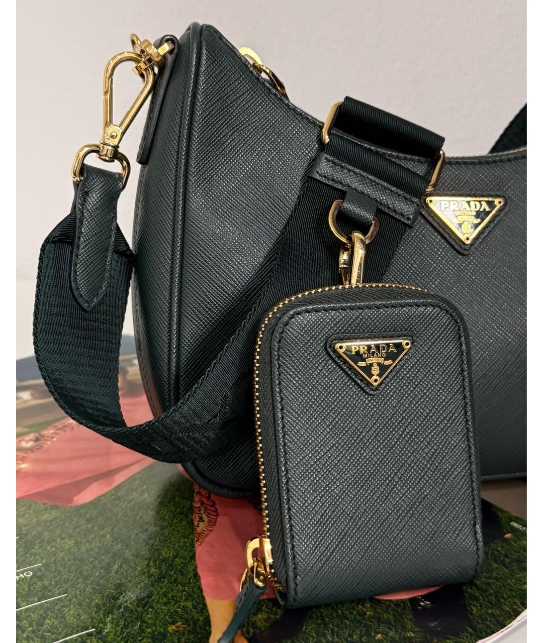 PRADA Кожаная сумка через плечо, фото 4