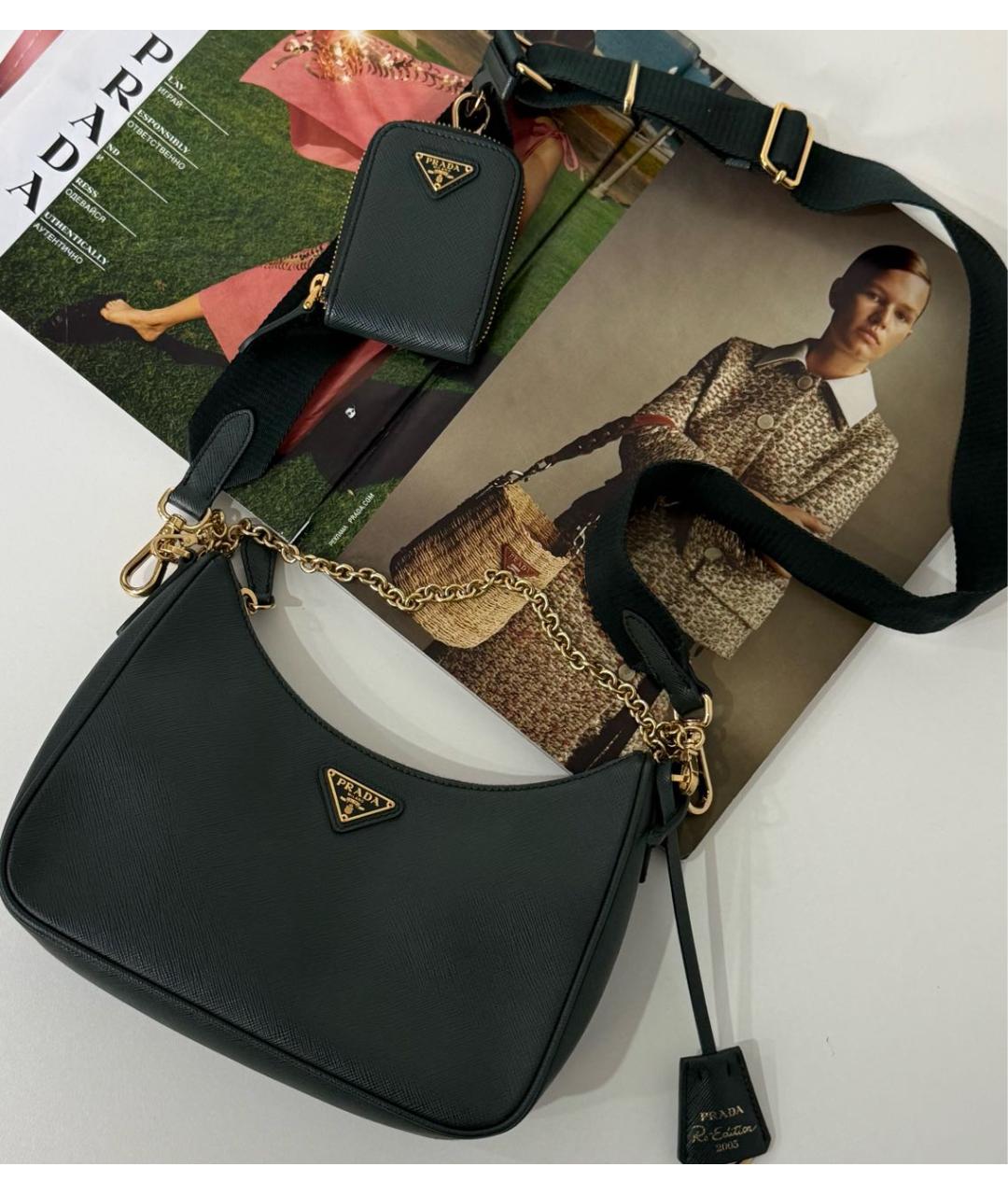 PRADA Кожаная сумка через плечо, фото 8