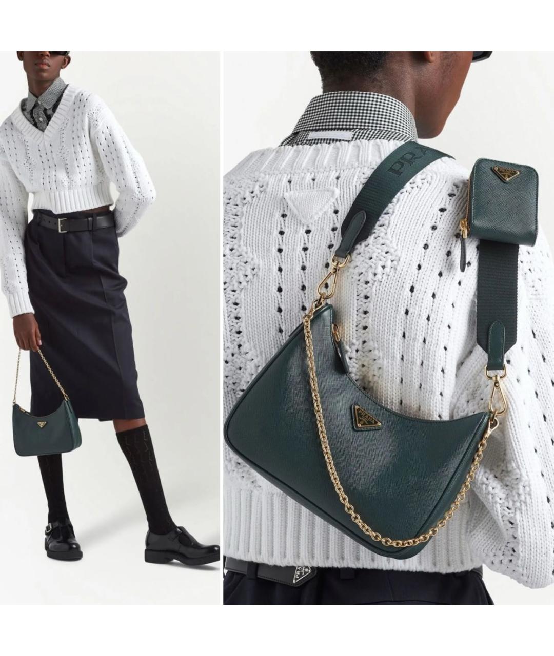 PRADA Кожаная сумка через плечо, фото 3