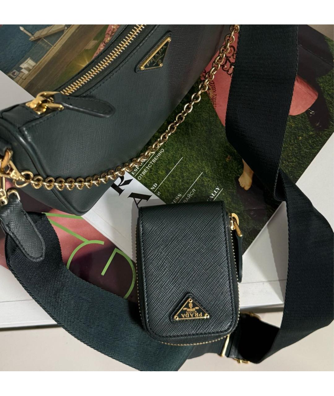 PRADA Кожаная сумка через плечо, фото 6
