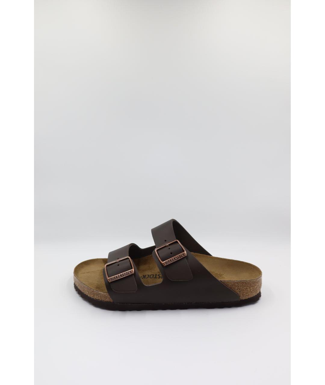 BIRKENSTOCK Коричневые кожаные сандалии, фото 6