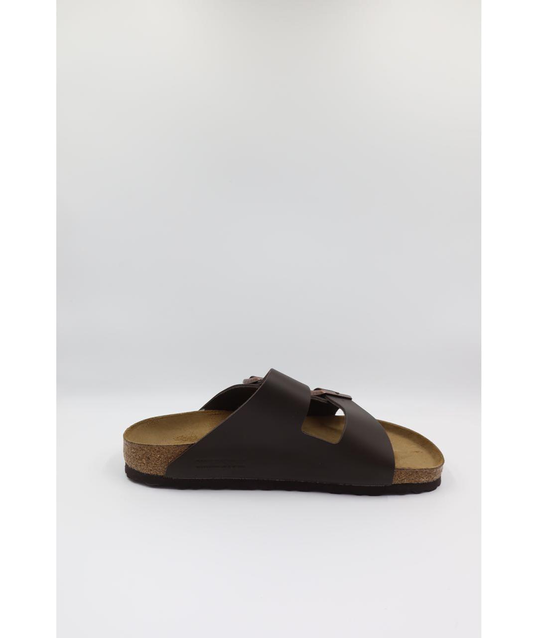 BIRKENSTOCK Коричневые кожаные сандалии, фото 3