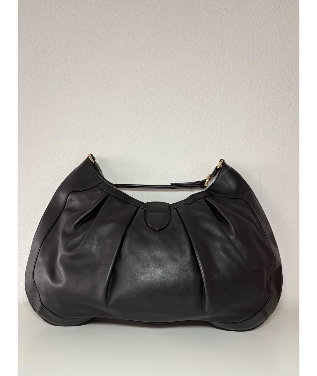 FERRAGAMO Черная кожаная сумка тоут, фото 3