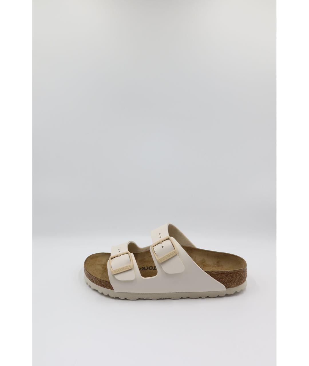 BIRKENSTOCK Белые кожаные сандалии, фото 6