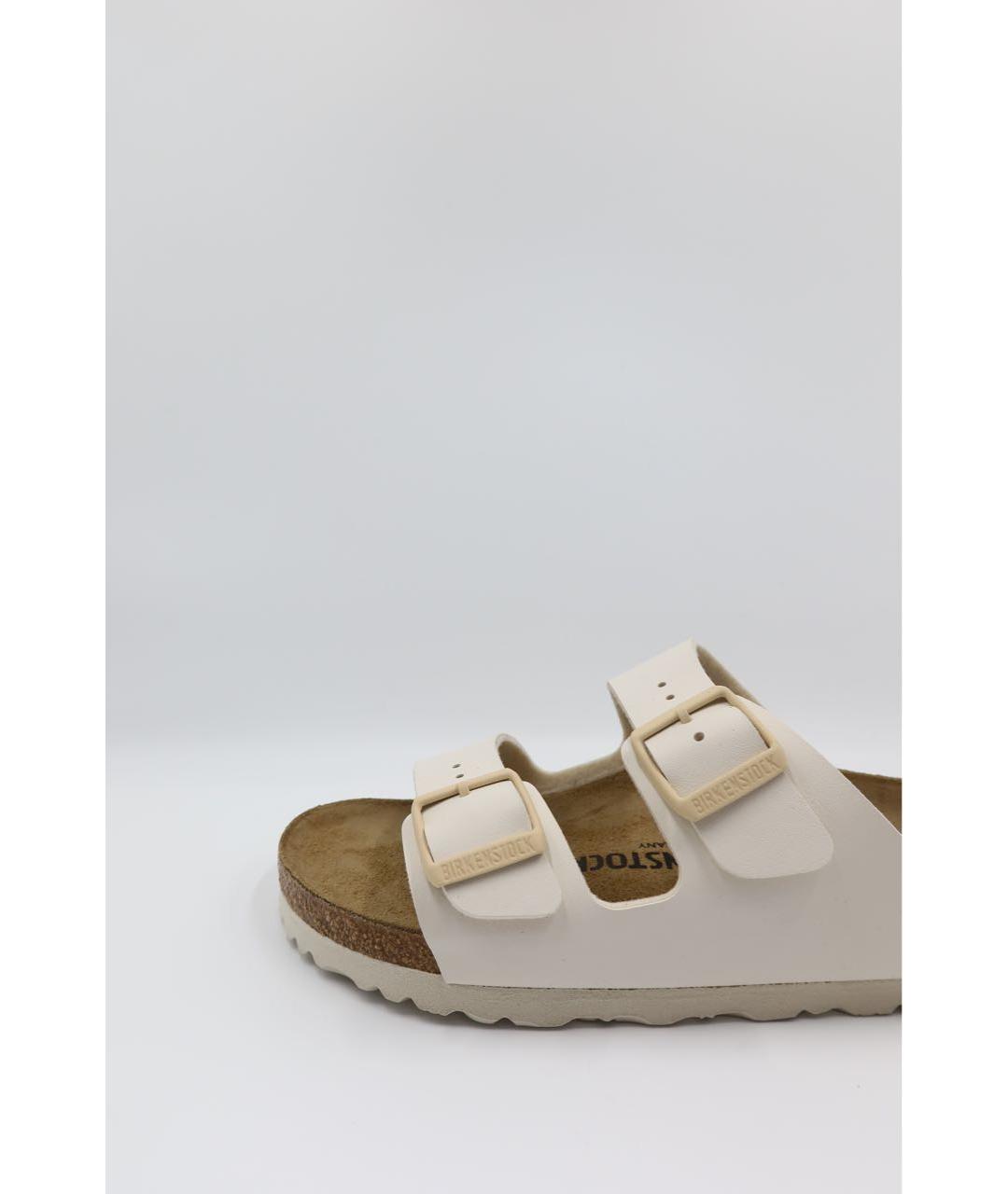 BIRKENSTOCK Белые кожаные сандалии, фото 2
