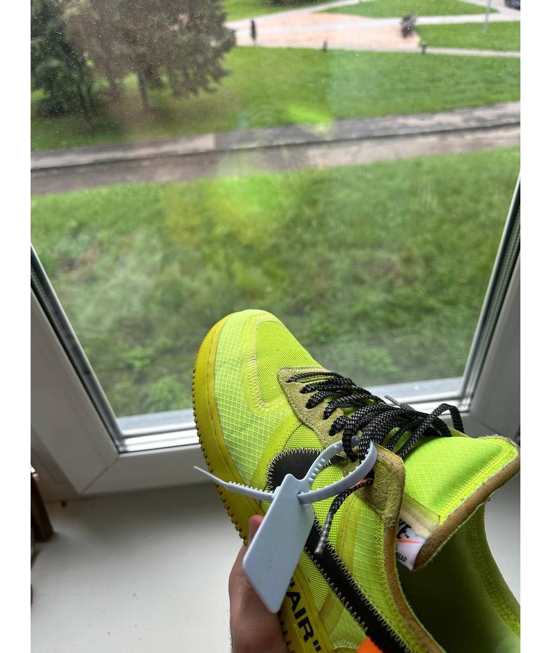 NIKE X OFF-WHITE Салатовые низкие кроссовки / кеды, фото 6