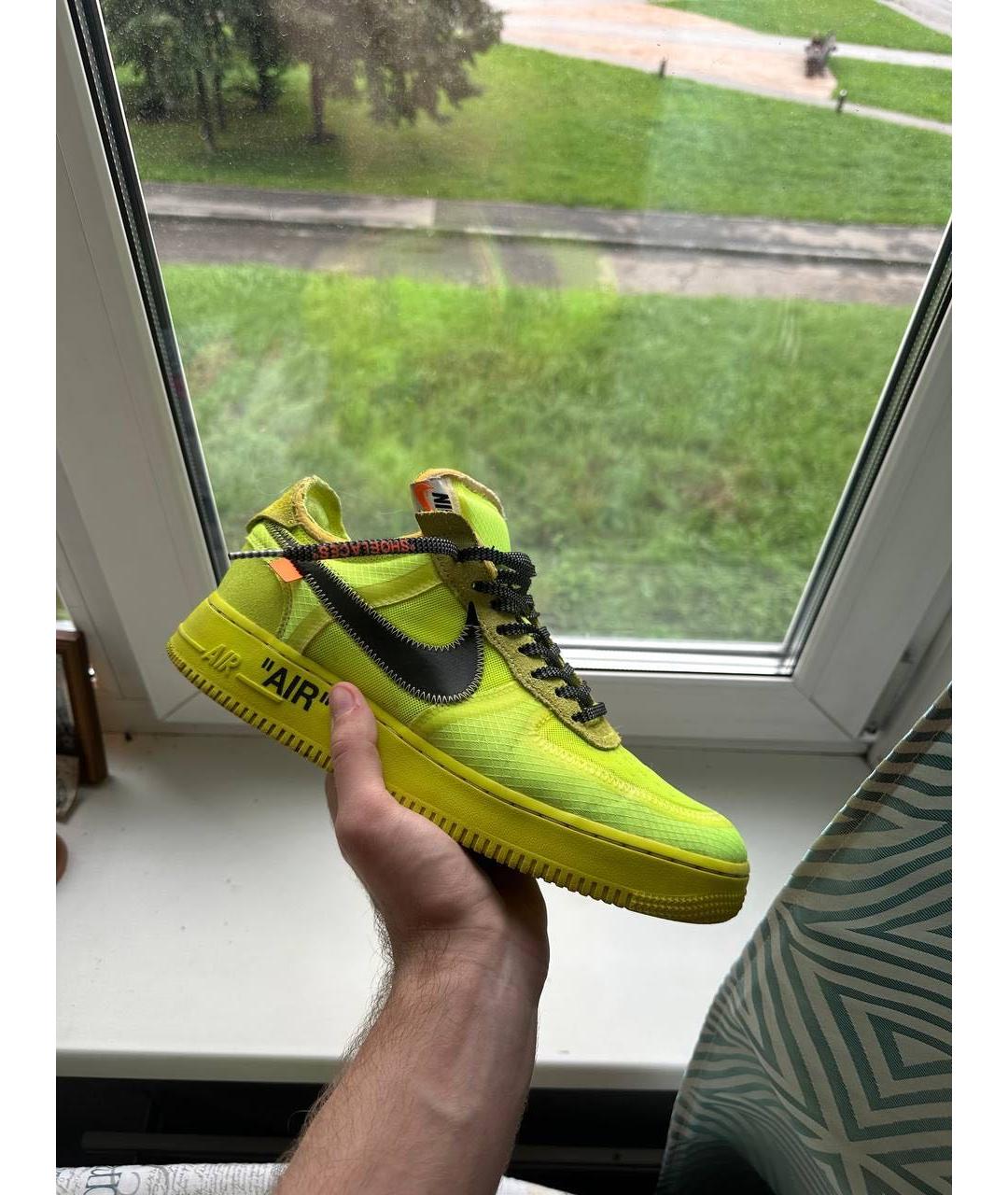 NIKE X OFF-WHITE Салатовые низкие кроссовки / кеды, фото 8