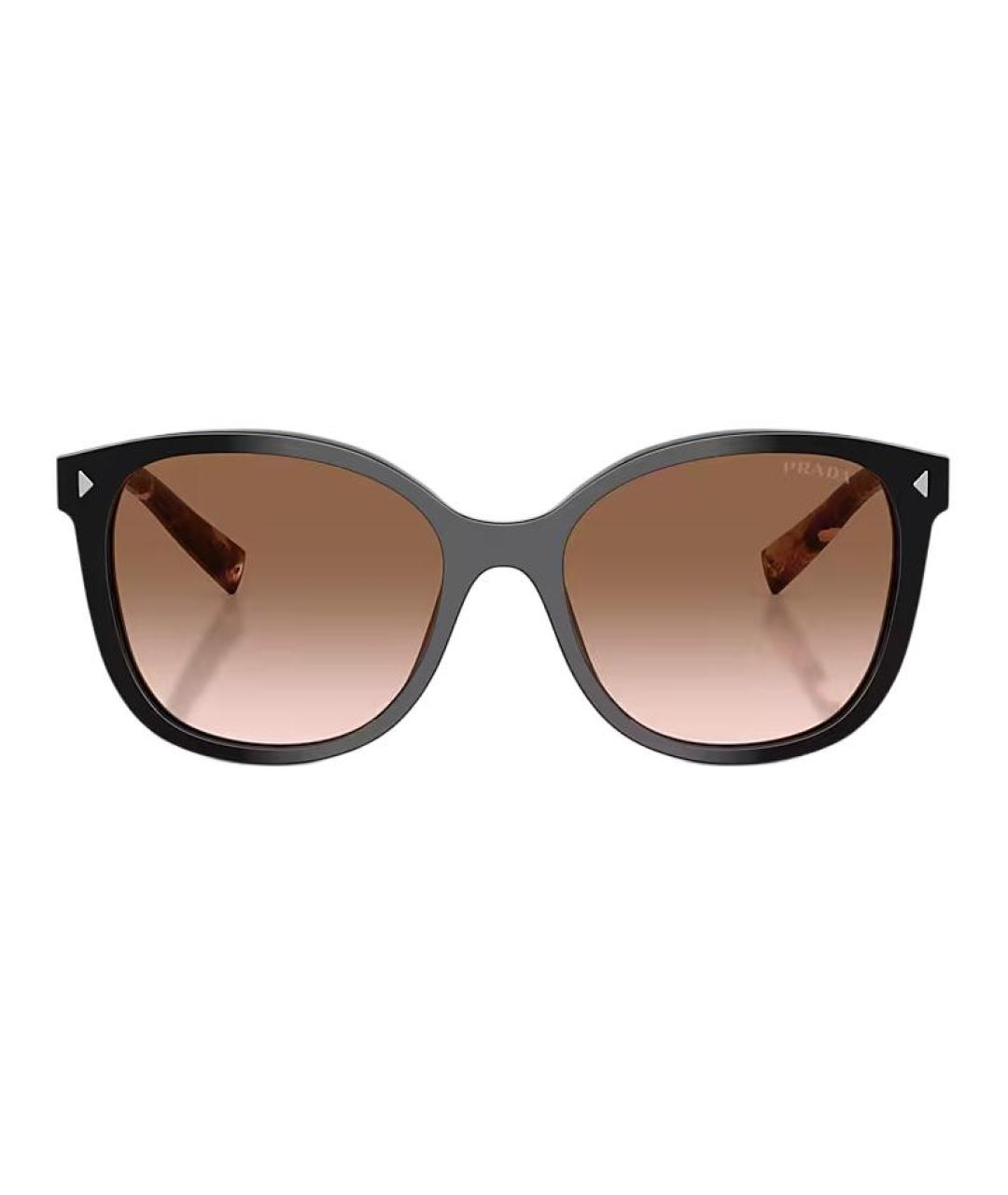 PRADA Черные пластиковые солнцезащитные очки, фото 2