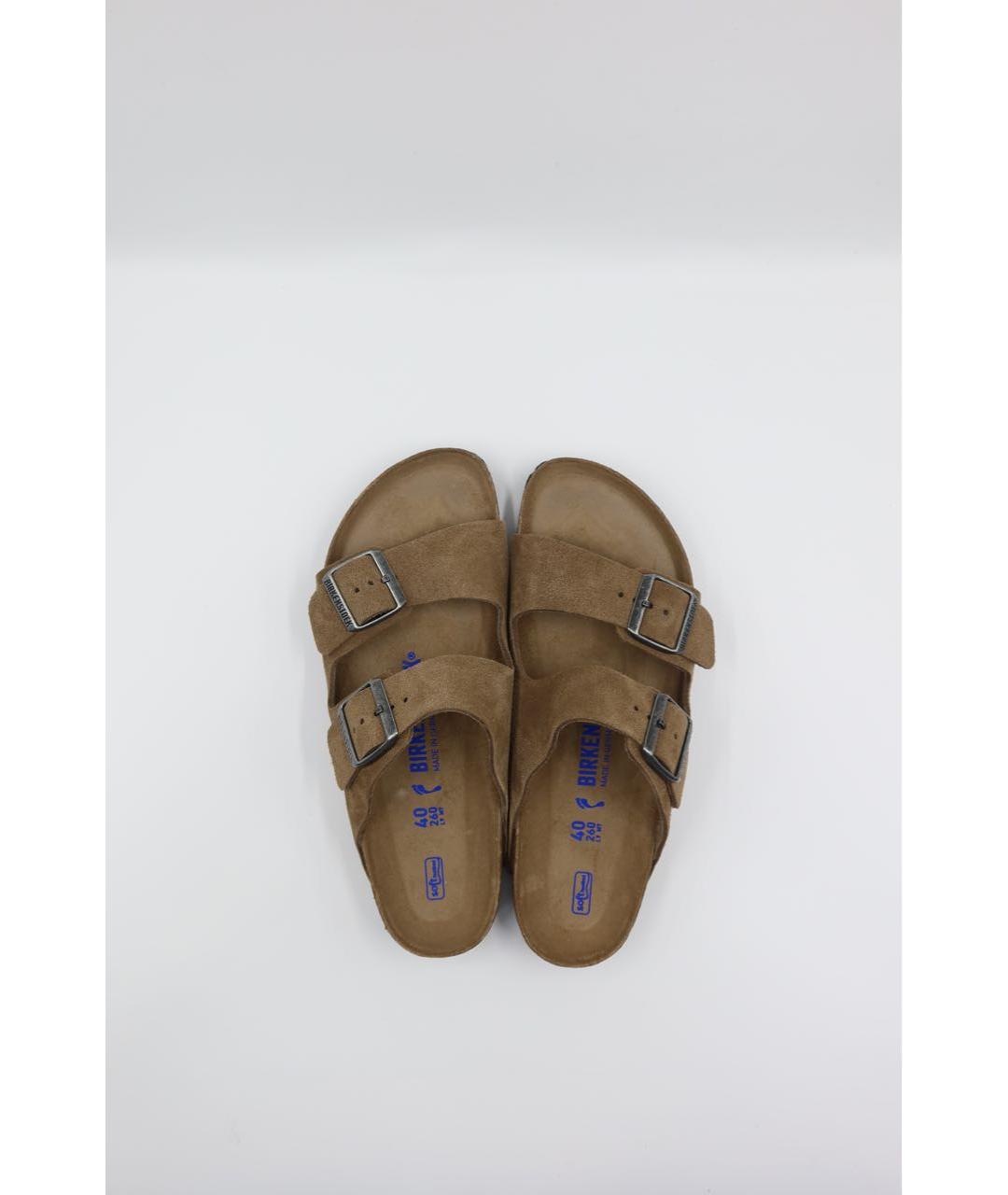 BIRKENSTOCK Коричневые замшевые сандалии, фото 5