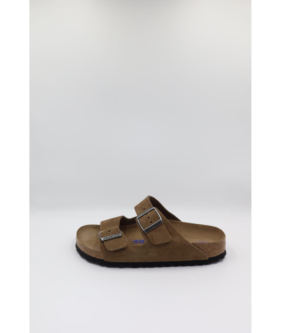 BIRKENSTOCK Коричневые замшевые сандалии, фото 6