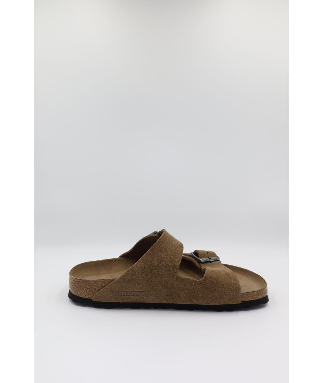 BIRKENSTOCK Коричневые замшевые сандалии, фото 3