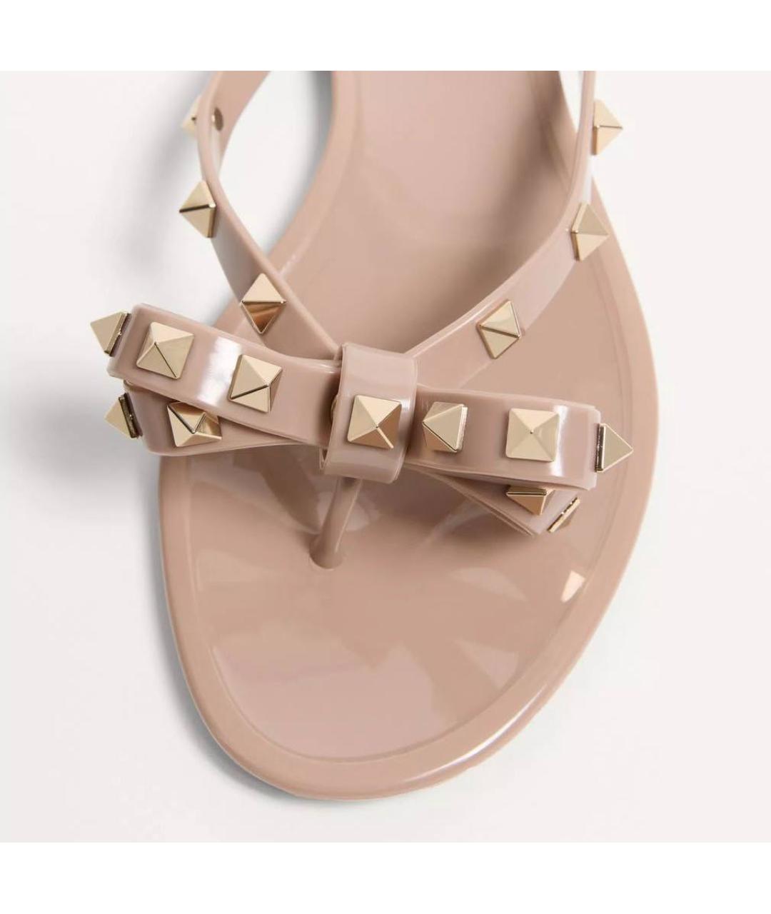 VALENTINO Розовые шлепанцы из лакированной кожи, фото 4