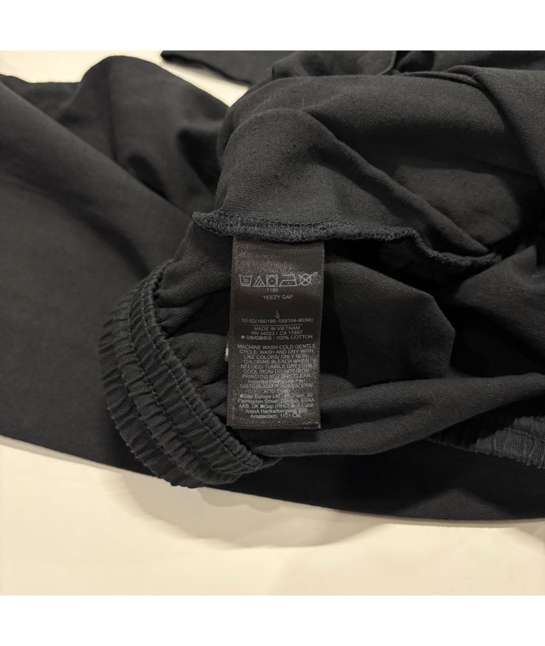 YEEZY Черные хлопковые повседневные брюки, фото 7