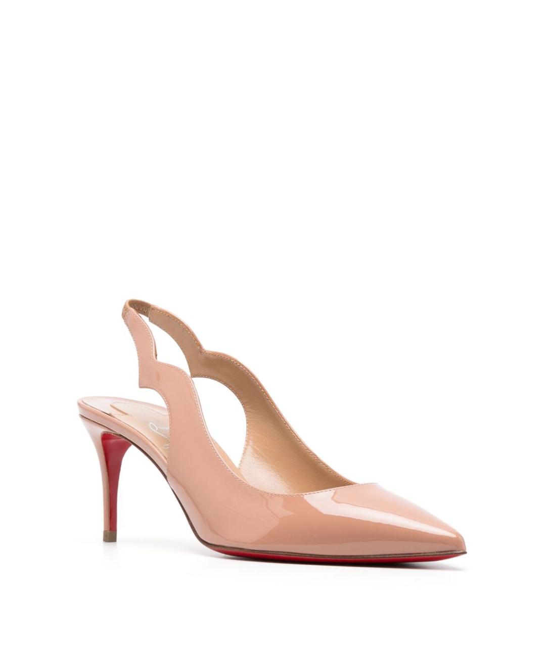CHRISTIAN LOUBOUTIN Бежевые туфли из лакированной кожи, фото 2