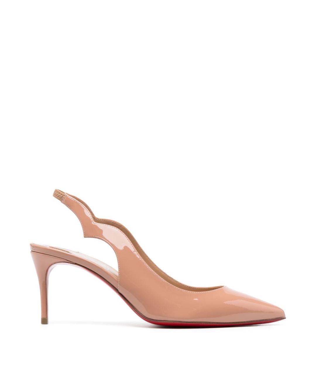 CHRISTIAN LOUBOUTIN Бежевые туфли из лакированной кожи, фото 1