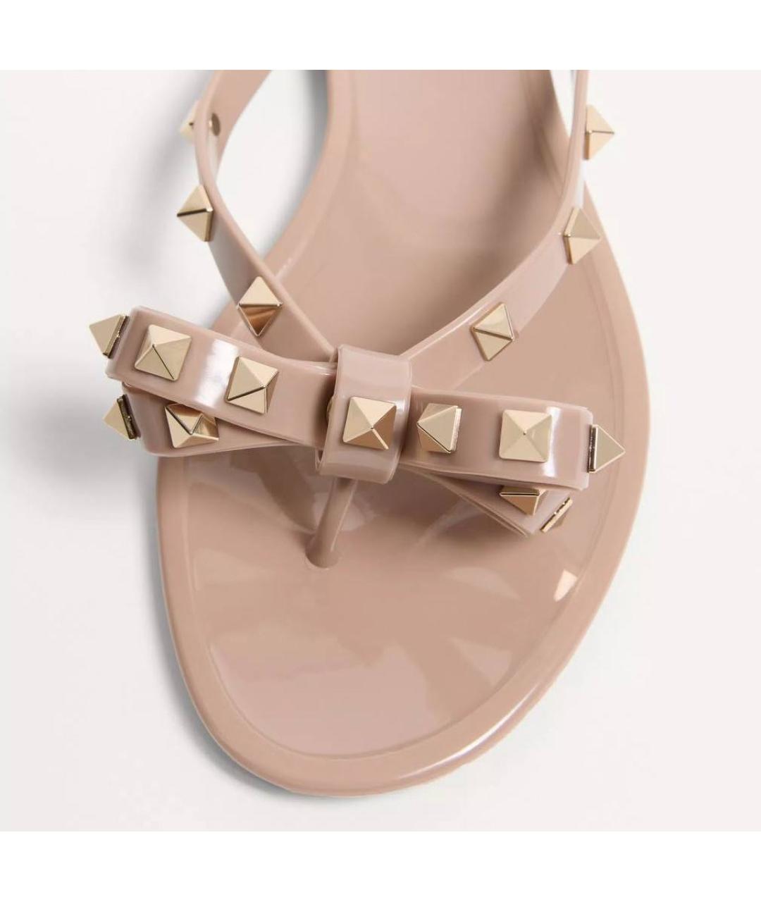 VALENTINO Розовые шлепанцы из лакированной кожи, фото 3