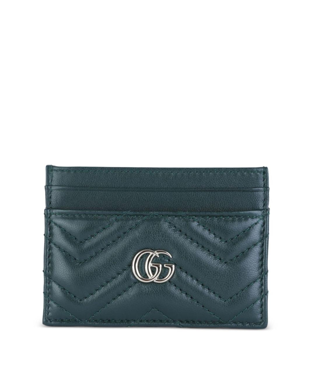 GUCCI Зеленый кожаный кардхолдер, фото 3