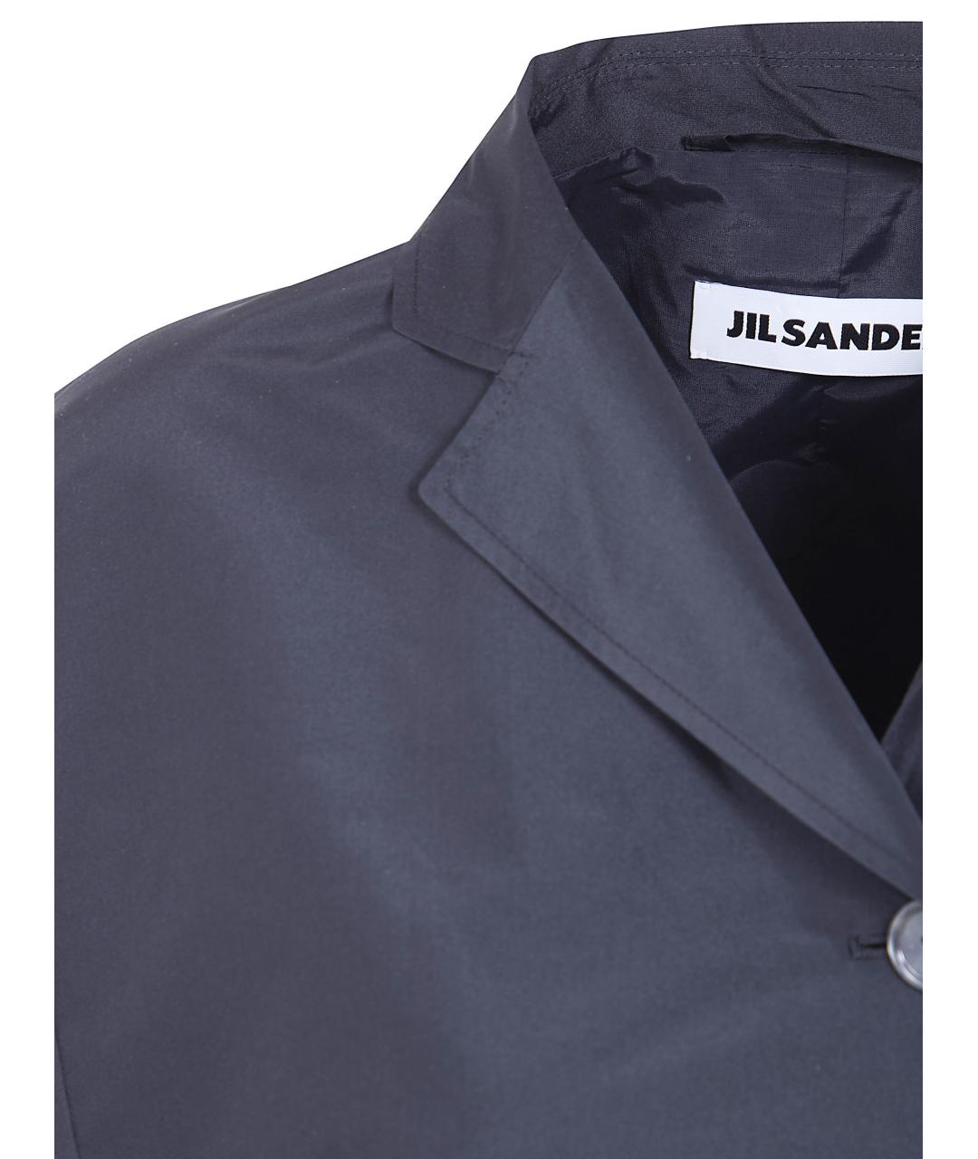 JIL SANDER Черное полиэстеровое пальто, фото 3