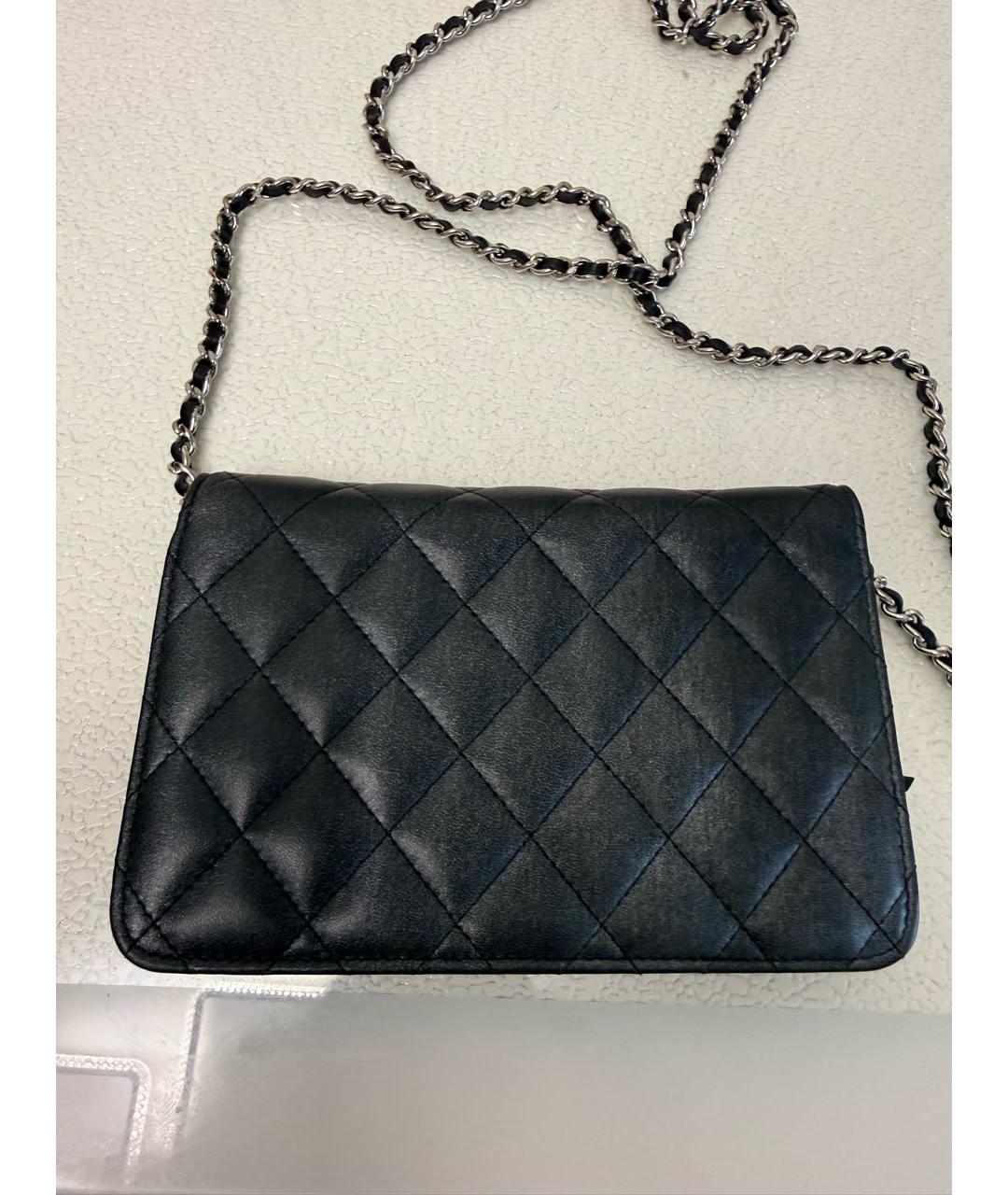 CHANEL Черная кожаная сумка через плечо, фото 3