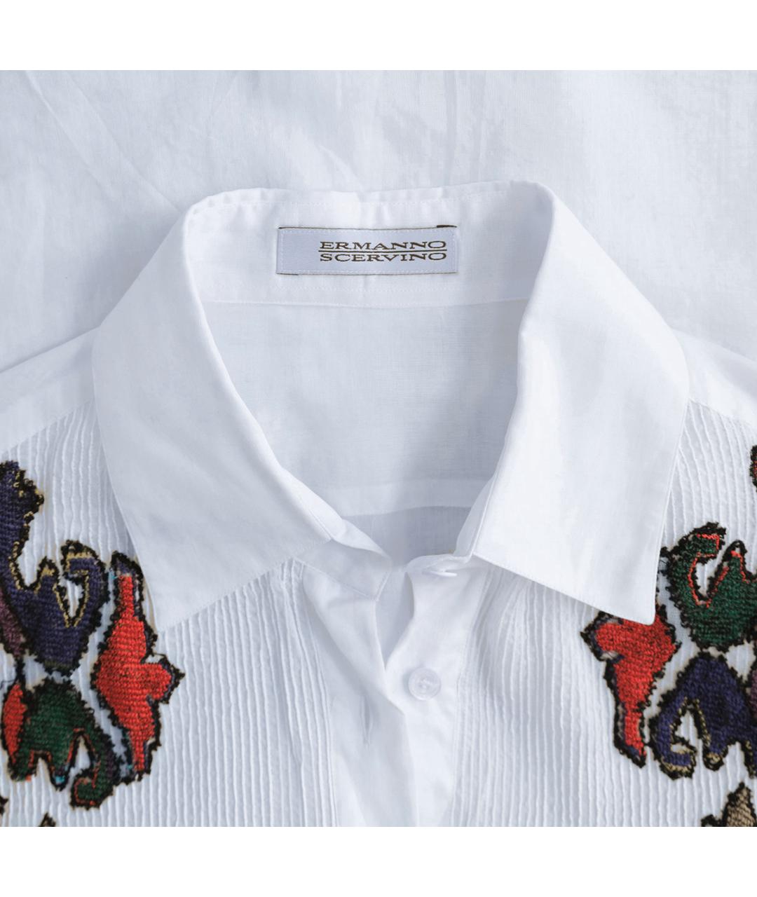 ERMANNO SCERVINO Белая хлопковая рубашка, фото 3