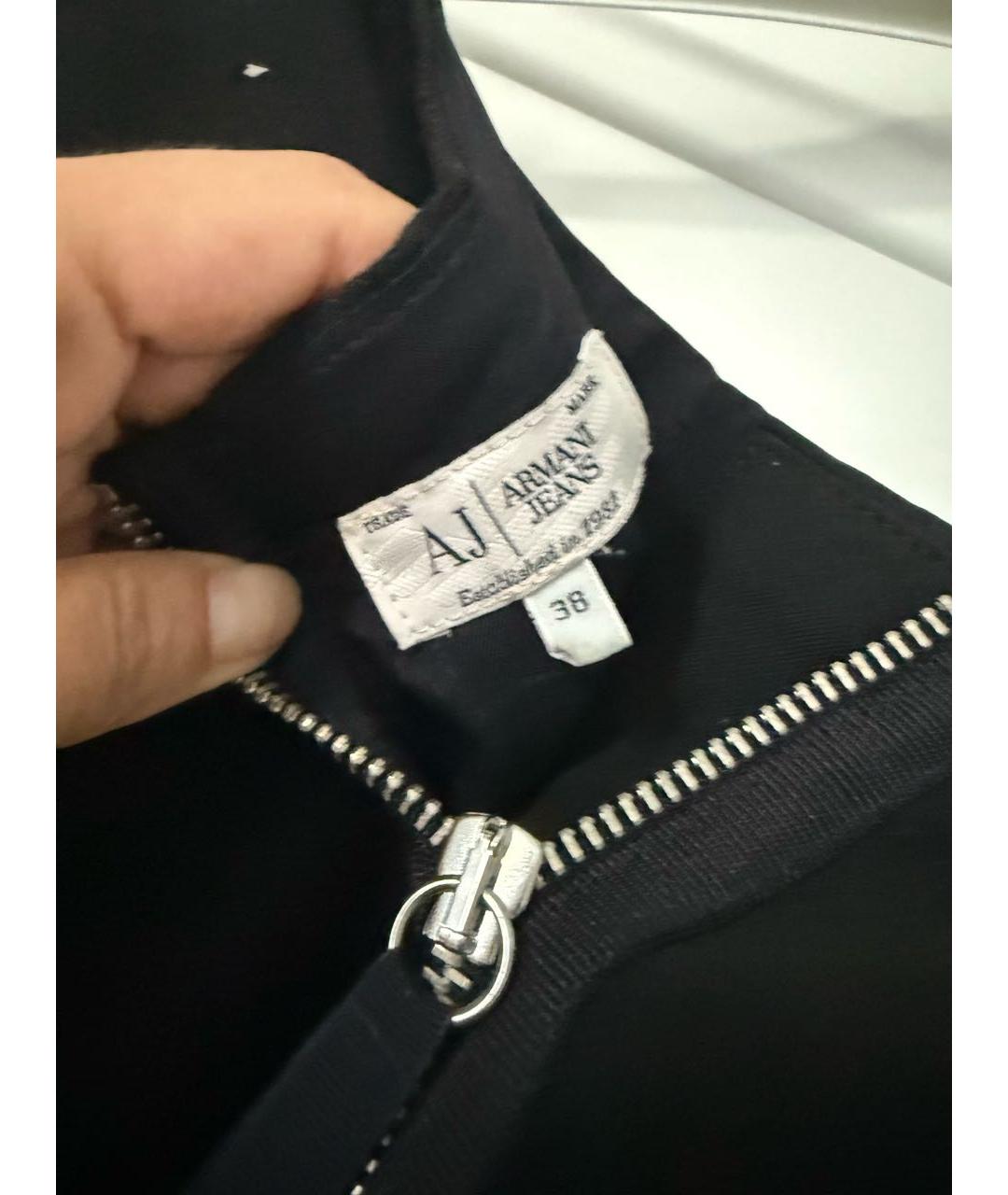 ARMANI JEANS Черное полиэстеровое повседневное платье, фото 4