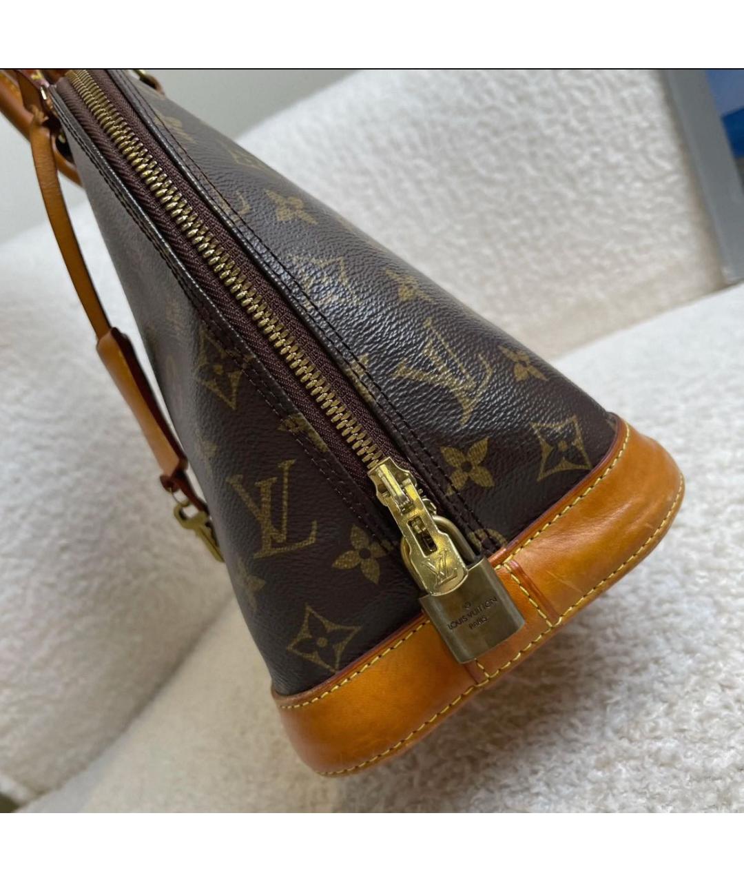 LOUIS VUITTON Коричневая сумка с короткими ручками, фото 2