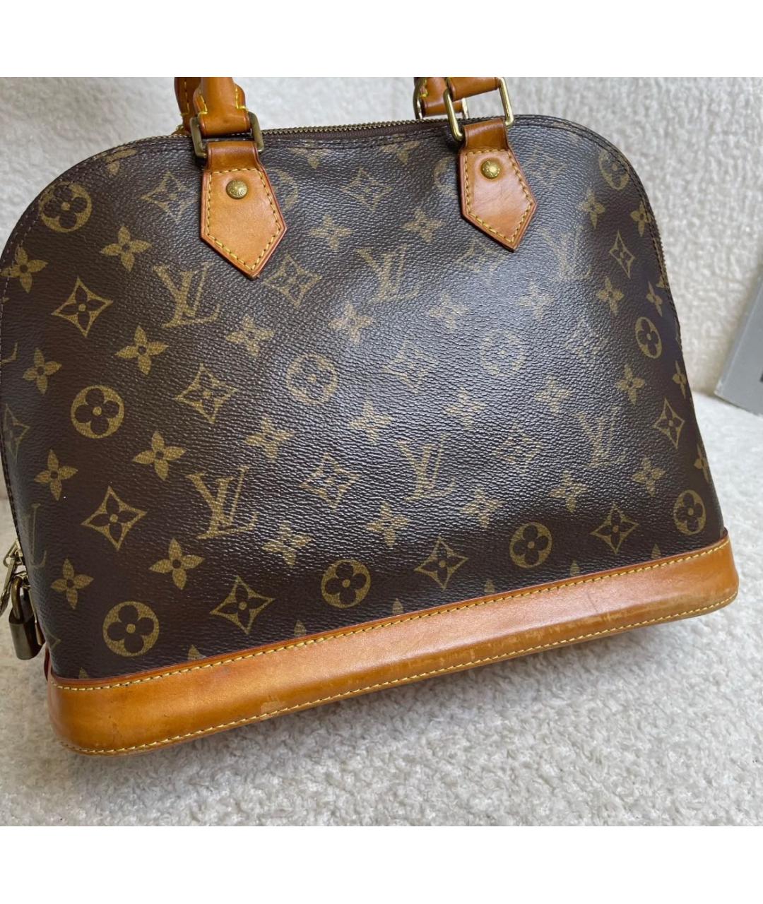 LOUIS VUITTON Коричневая сумка с короткими ручками, фото 4