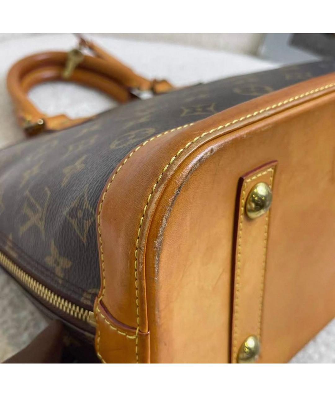 LOUIS VUITTON Коричневая сумка с короткими ручками, фото 8