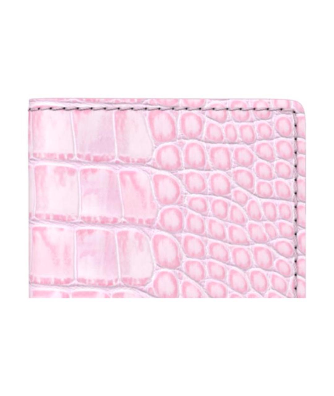 LOUIS VUITTON Розовый кожаный кошелек, фото 5