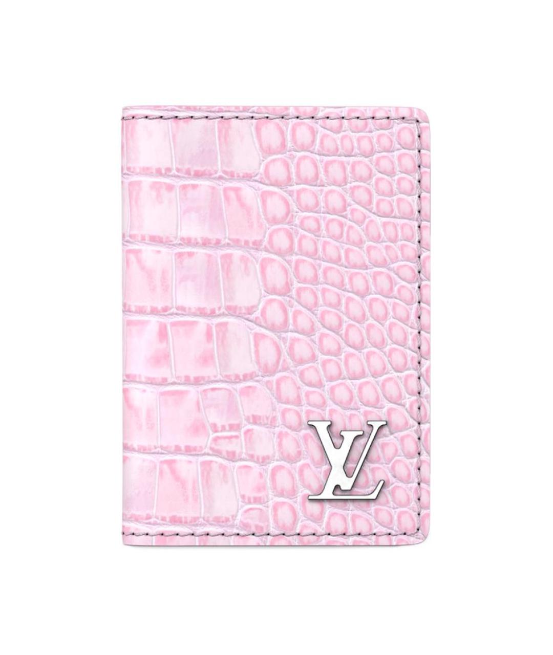 LOUIS VUITTON Розовый кожаный кошелек, фото 1