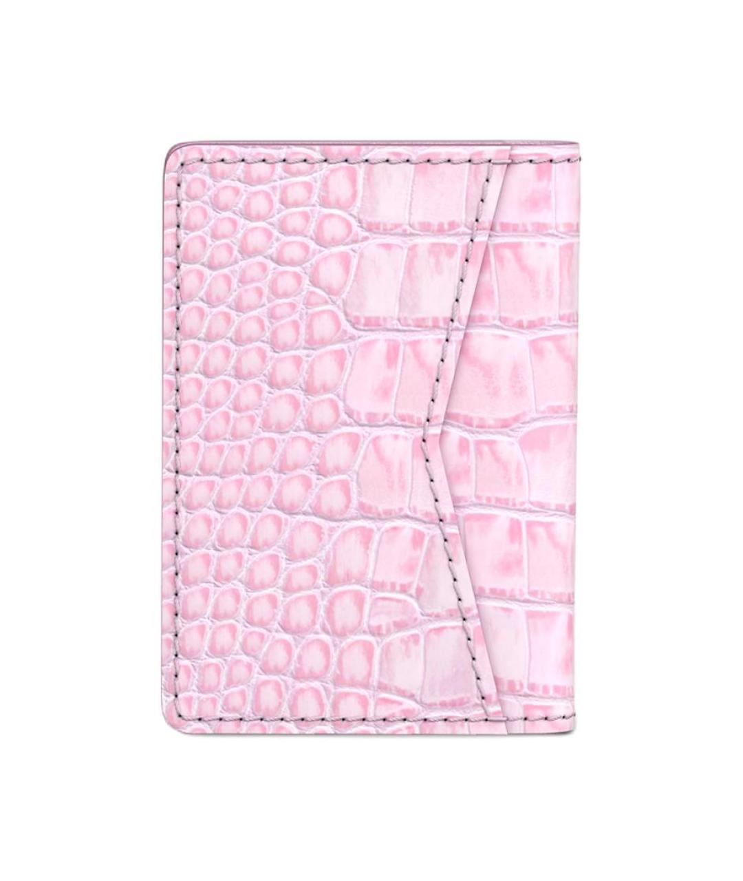 LOUIS VUITTON Розовый кожаный кошелек, фото 3