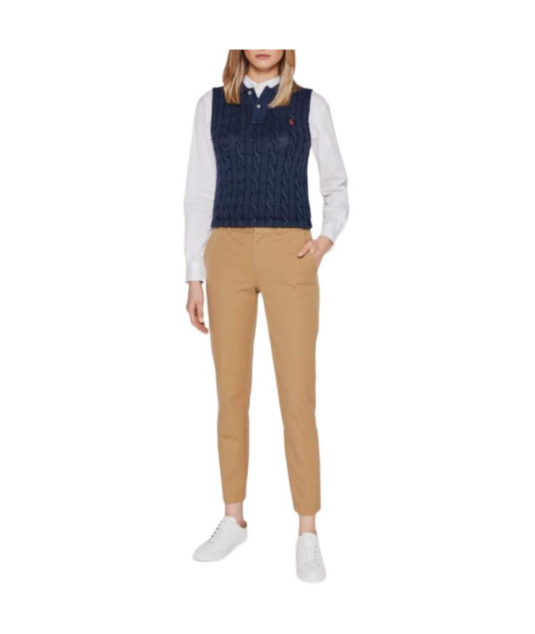 POLO RALPH LAUREN Темно-синяя хлопковая жилетка, фото 4