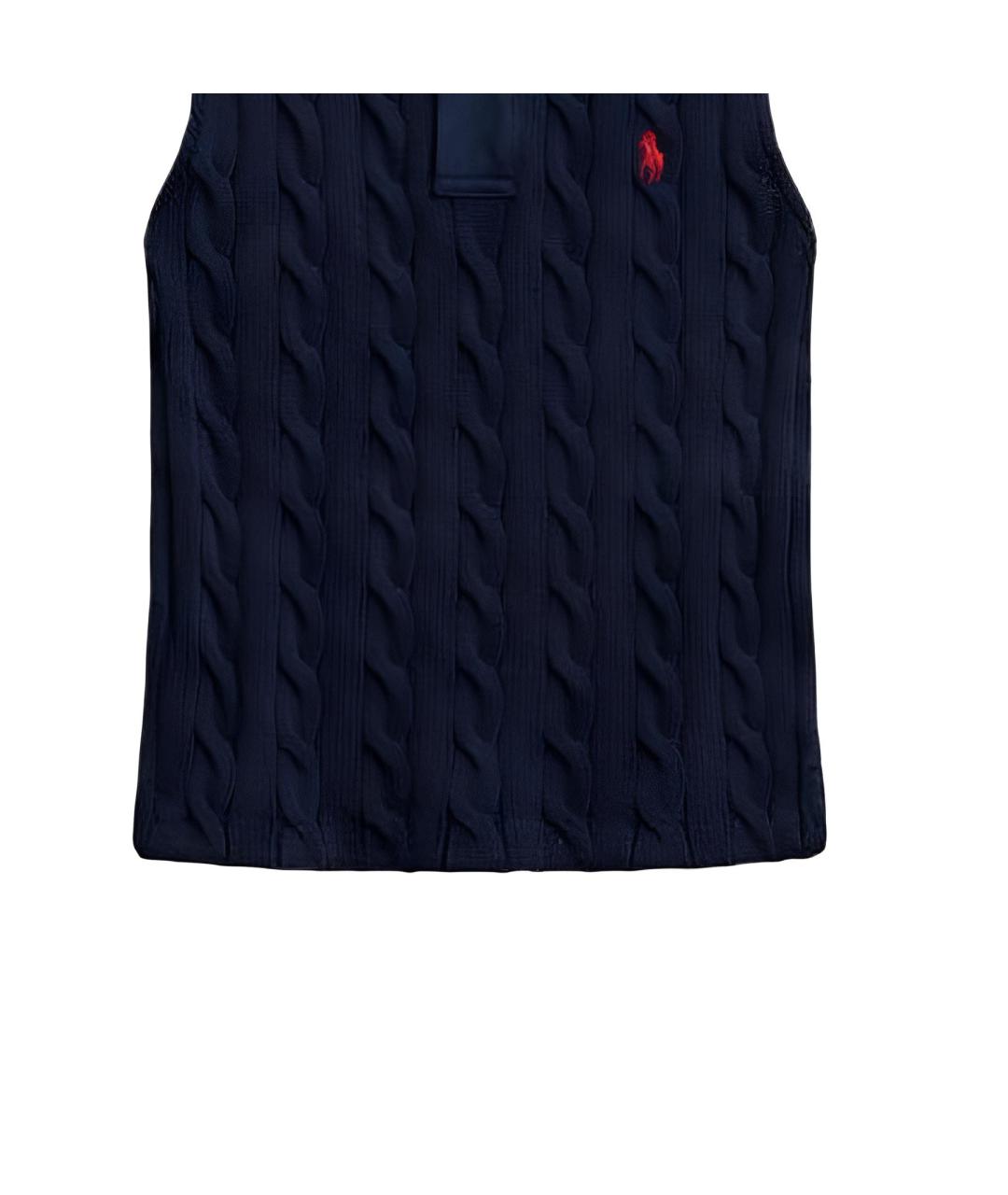 POLO RALPH LAUREN Темно-синяя хлопковая жилетка, фото 2