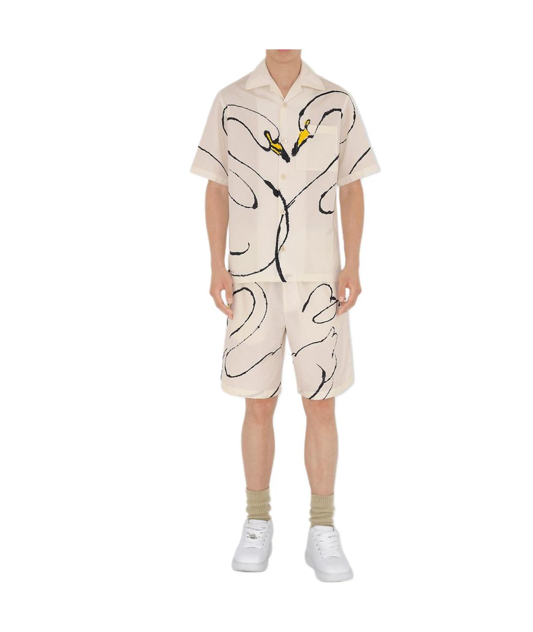 BURBERRY Белая хлопковая классическая рубашка, фото 2
