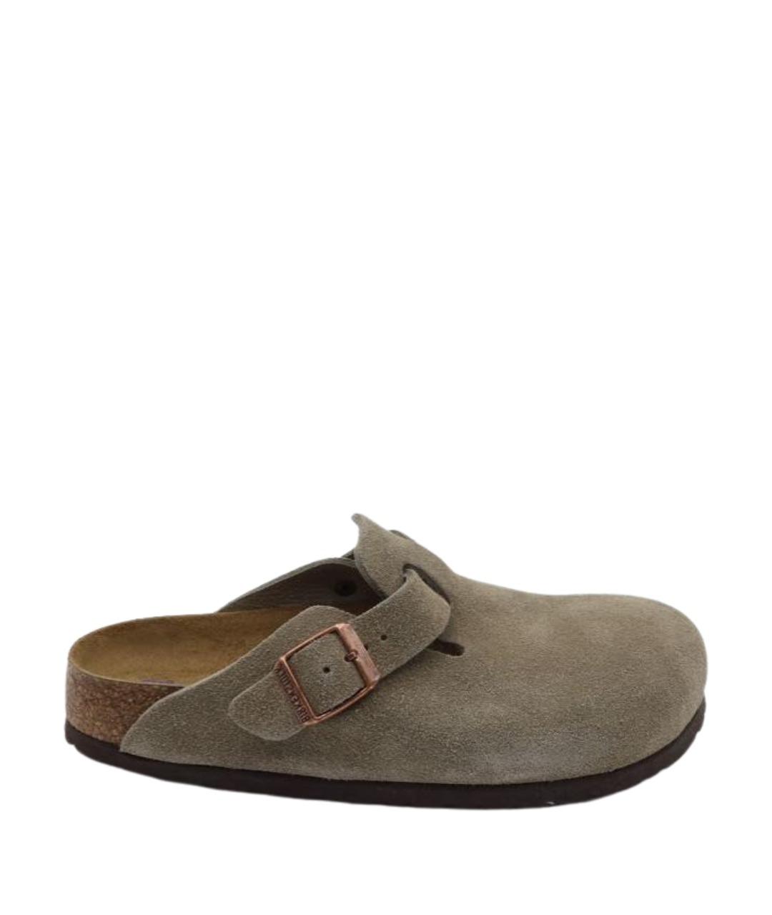 BIRKENSTOCK Бежевые замшевые сандалии, фото 1