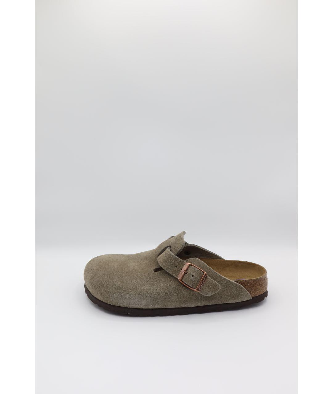 BIRKENSTOCK Бежевые замшевые сандалии, фото 6