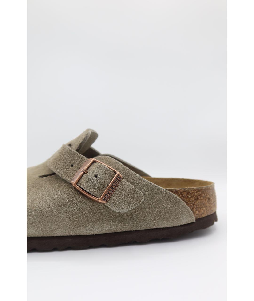 BIRKENSTOCK Бежевые замшевые сандалии, фото 2