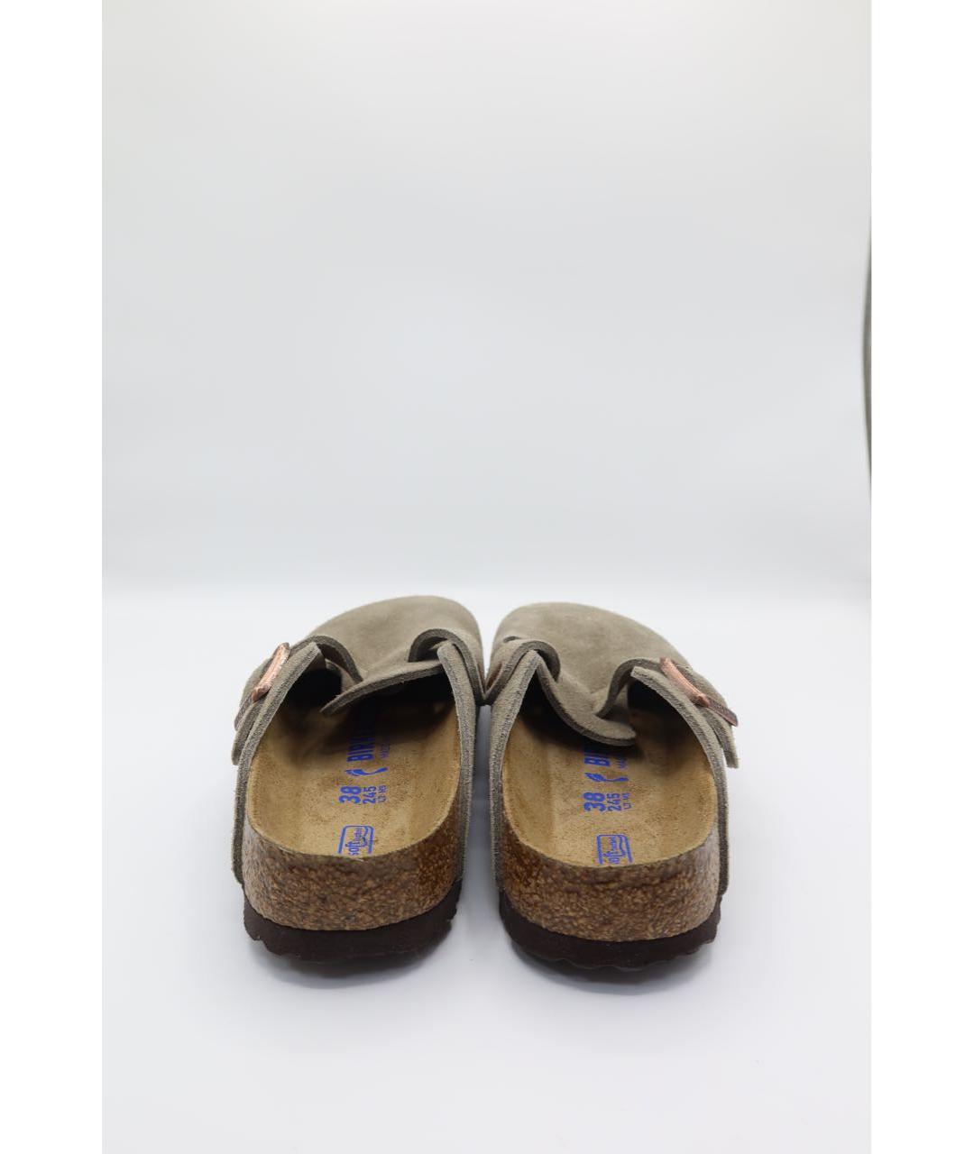BIRKENSTOCK Бежевые замшевые сандалии, фото 4