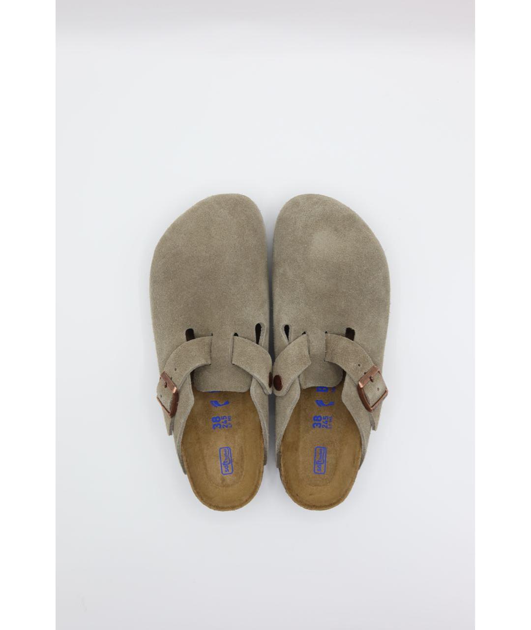 BIRKENSTOCK Бежевые замшевые сандалии, фото 5