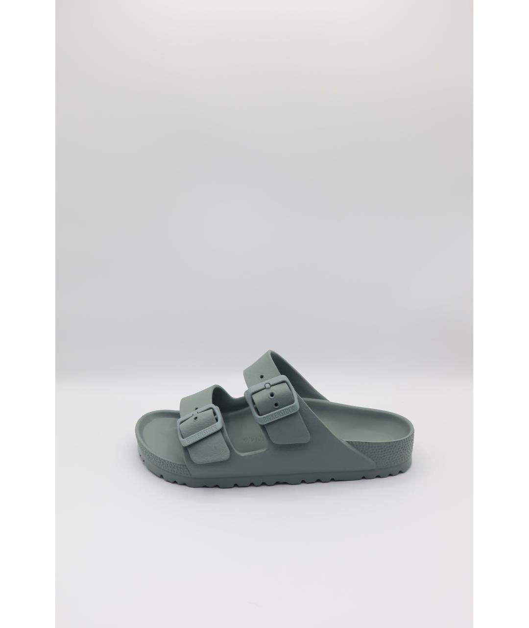 BIRKENSTOCK Бирюзовые резиновые сандалии, фото 6