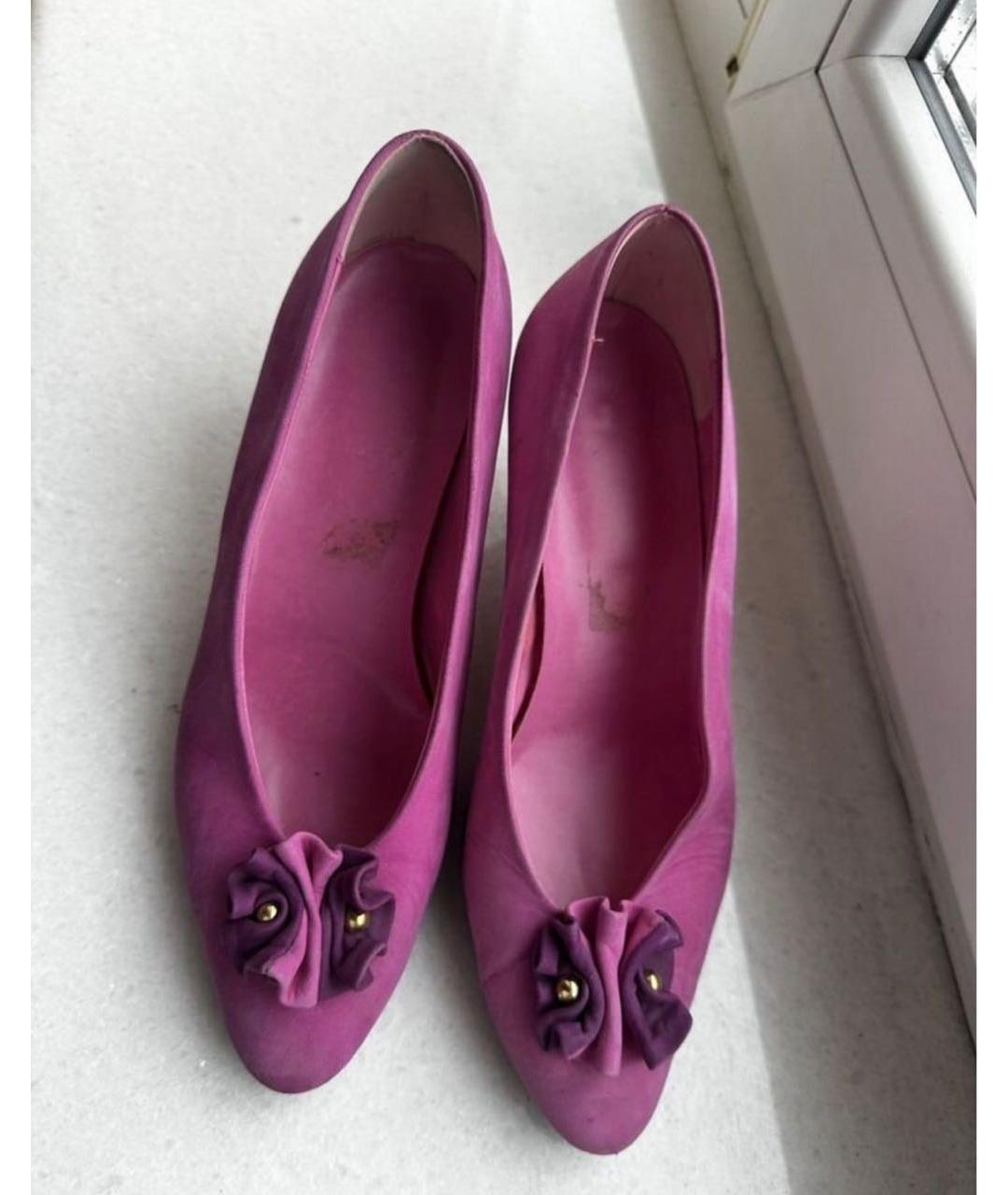 EMILIO PUCCI Розовые замшевые туфли, фото 3